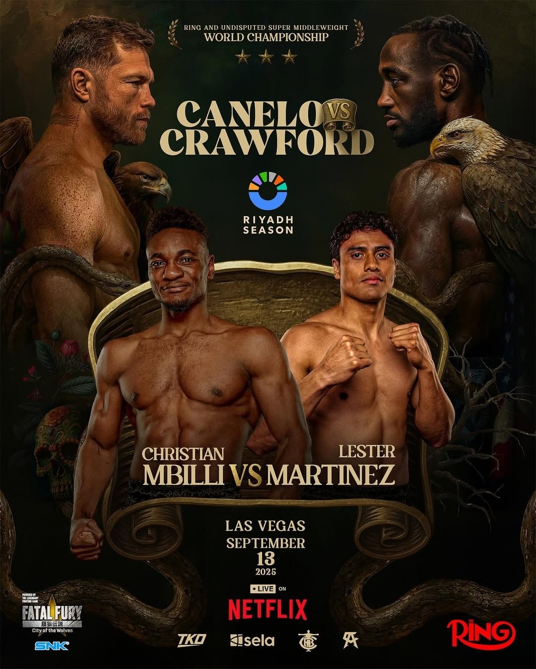 Lester Martínez listo para la pelea en Las Vegas, Allegiant Stadium.